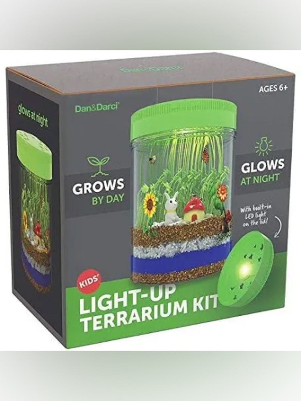 NWT indoor Kids' Light-Up Terrarium garden Kit